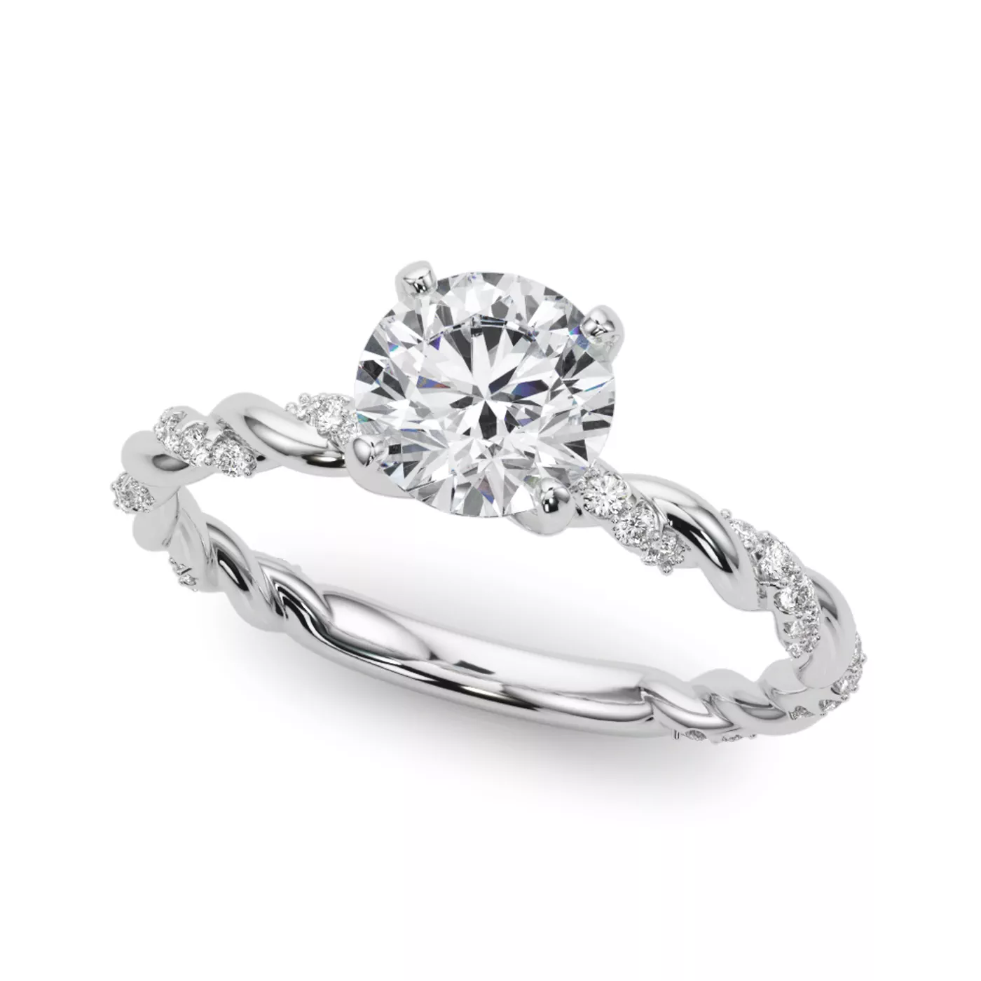 Freya Diamond Twist Engagement Ring from Rare Carat's best selling lab diamond promise ring collection