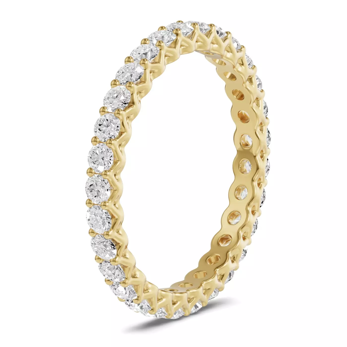 Unity Prong Lab Eternity Band from Rare Carat, the best place for eternity rings