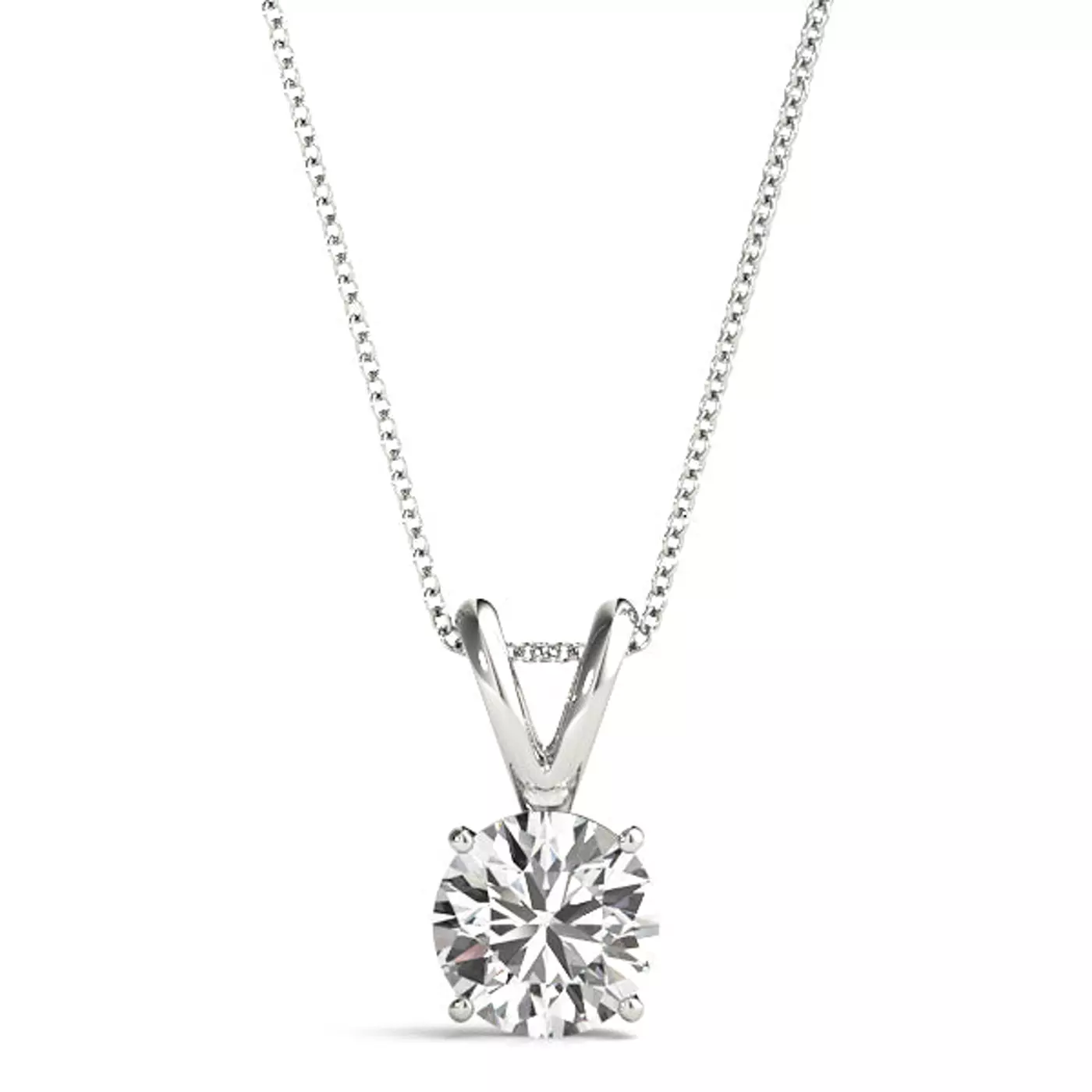 Bestselling Split Bail Diamond Solitaire Necklace from Rare Carat, one of the best online stores for fine diamond jewelry