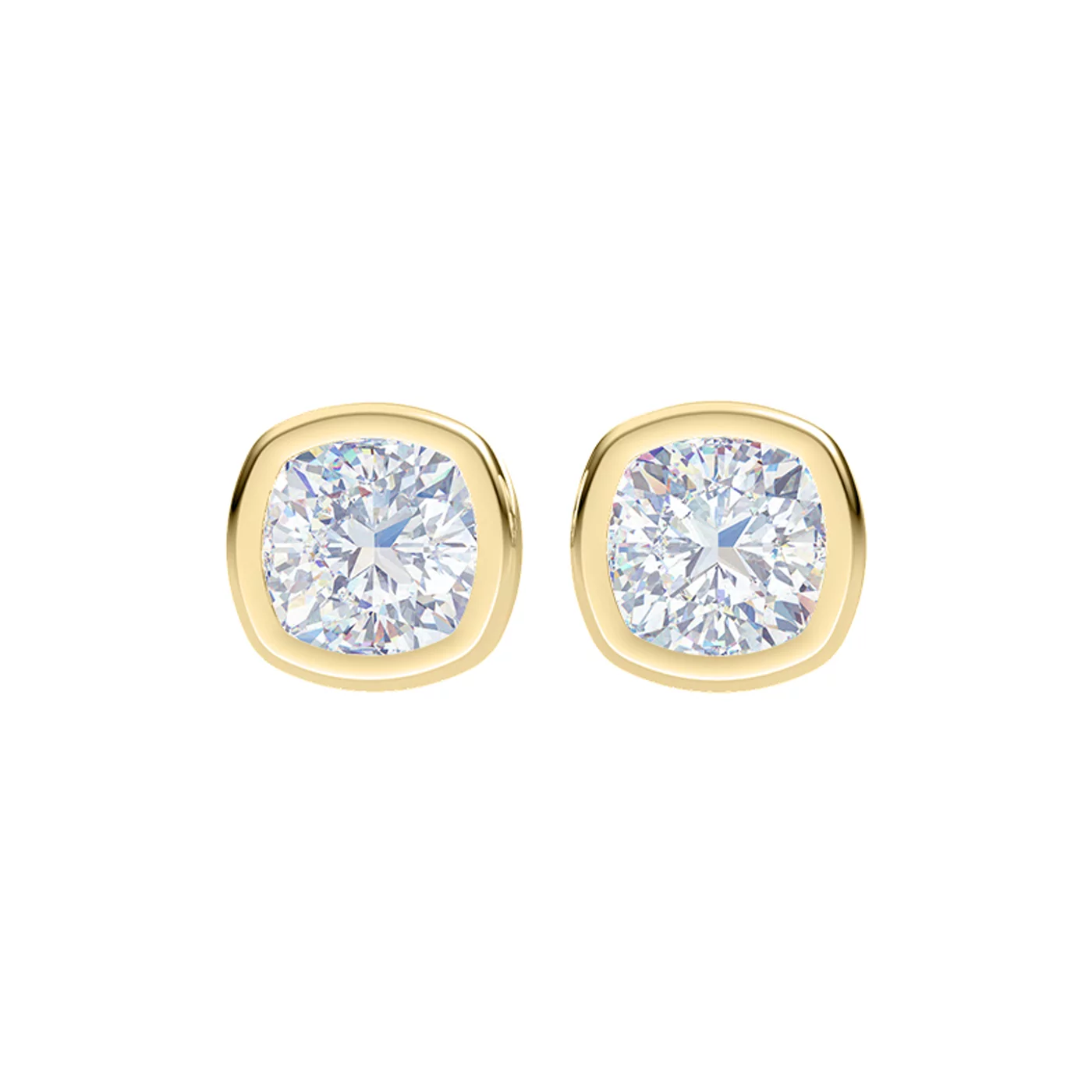 Bestselling Lumina Classic Bezel Earrings from Rare Carat, the best place for diamond studs