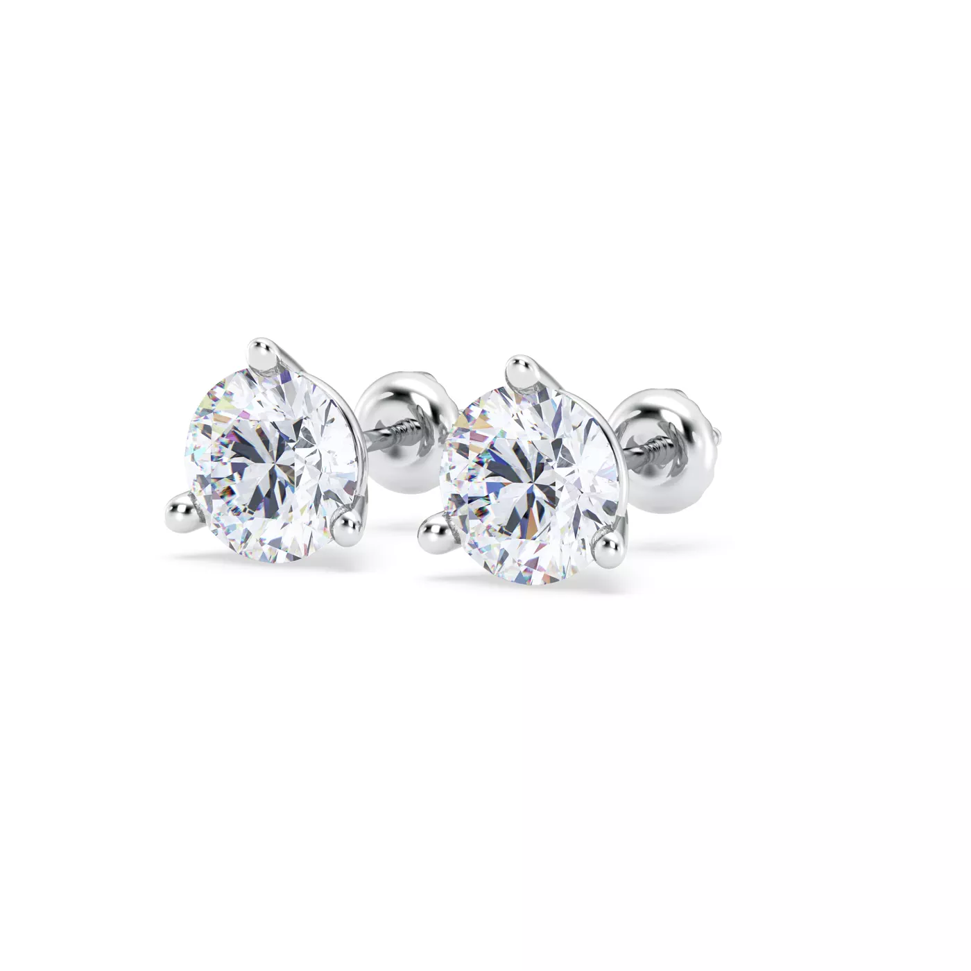 Bestselling Three-Prong Martini Diamond Screw-Back Earrings from Rare Carat, the best place for diamond gifts