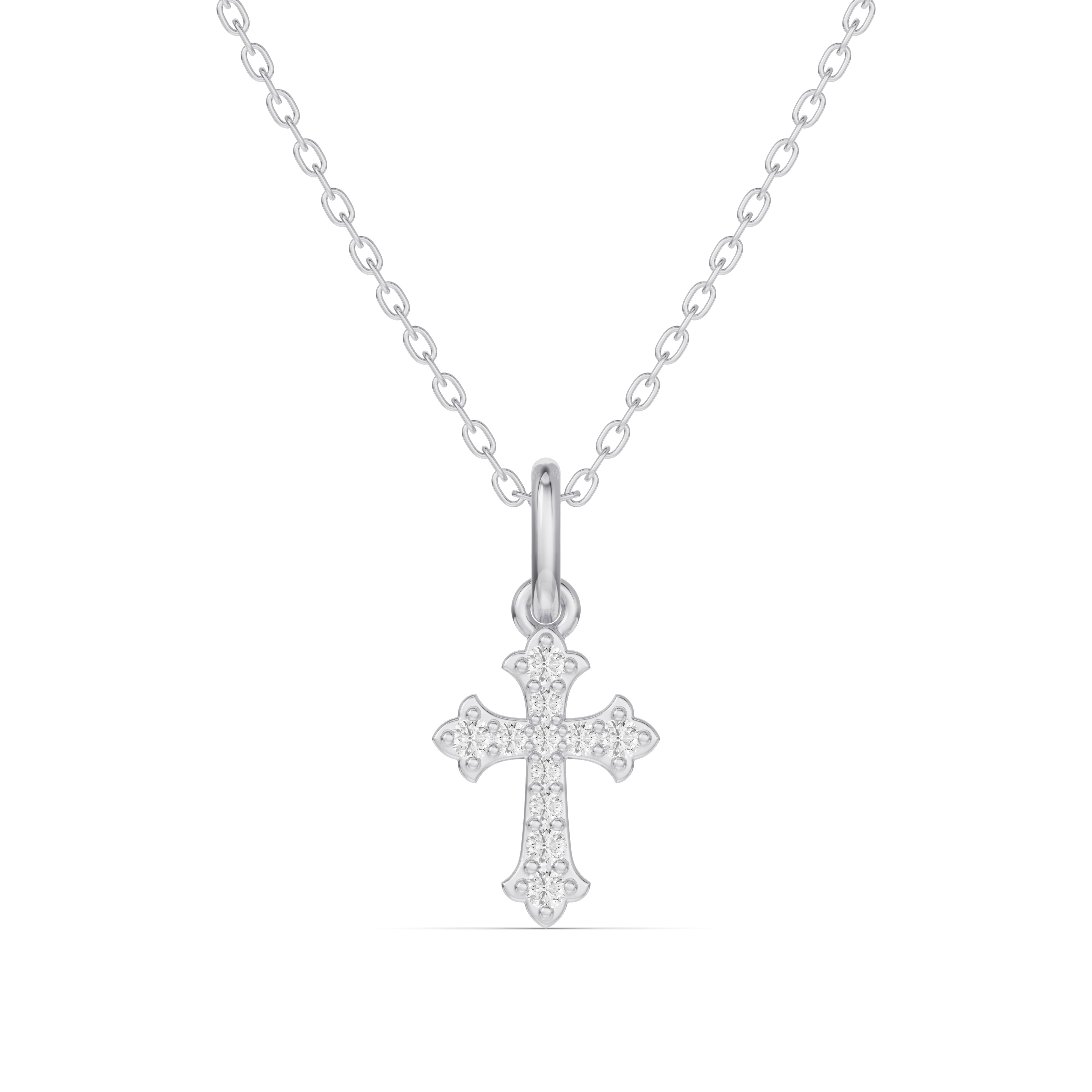 Bestselling Grace Pavé Cross Pendant from Rare Carat, one of the best places to shop diamond pendants