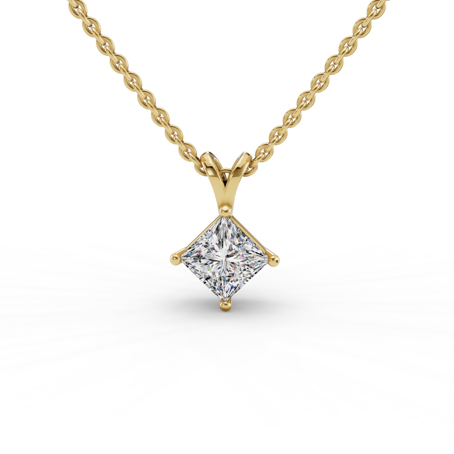 Classic Split Bail Pendant from Rare Carat, one of the best places to shop diamond solitaire necklaces