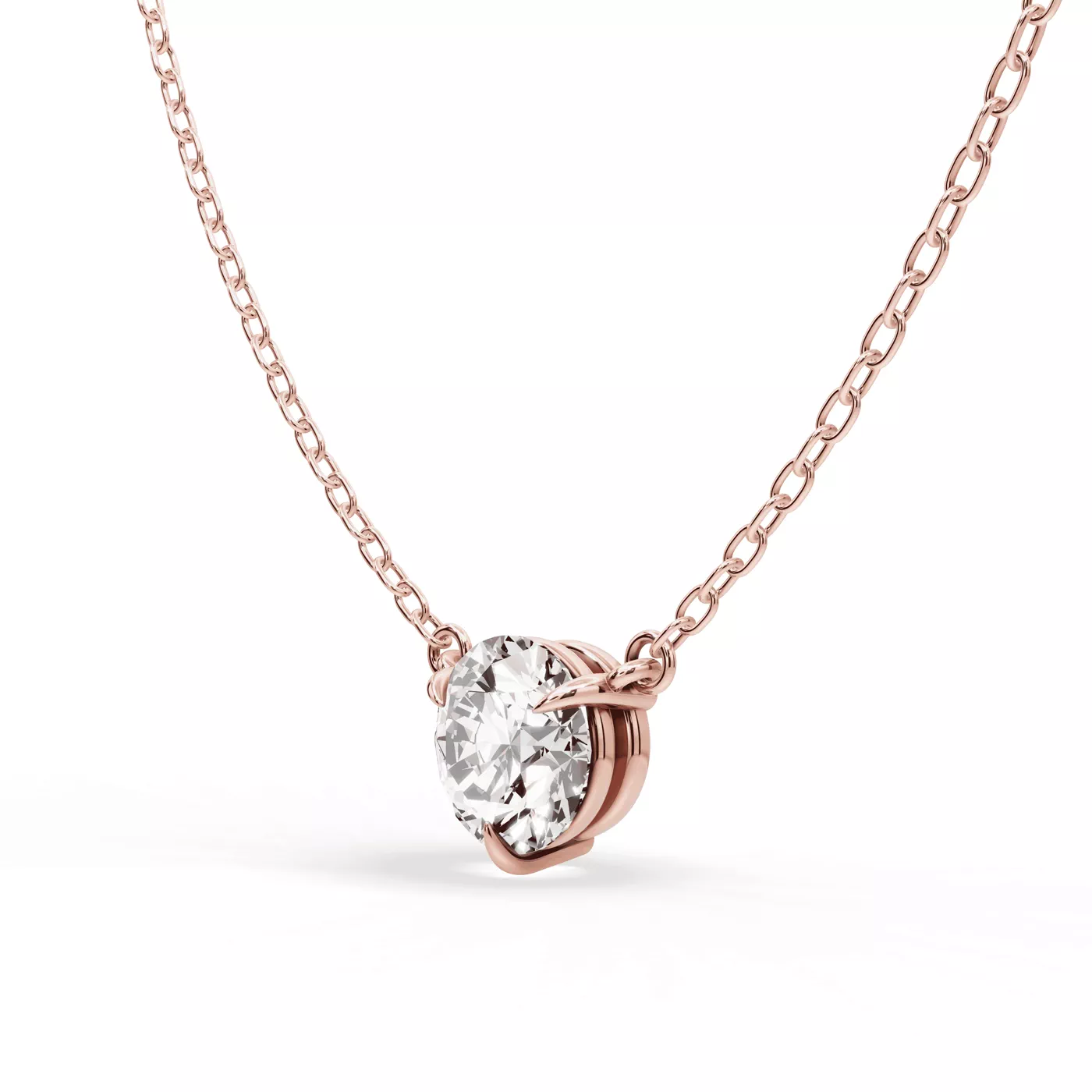 3-Prong Diamond Solitaire Necklace from Rare Carat, one of the best places to buyt natural diamond solitaire necklaces