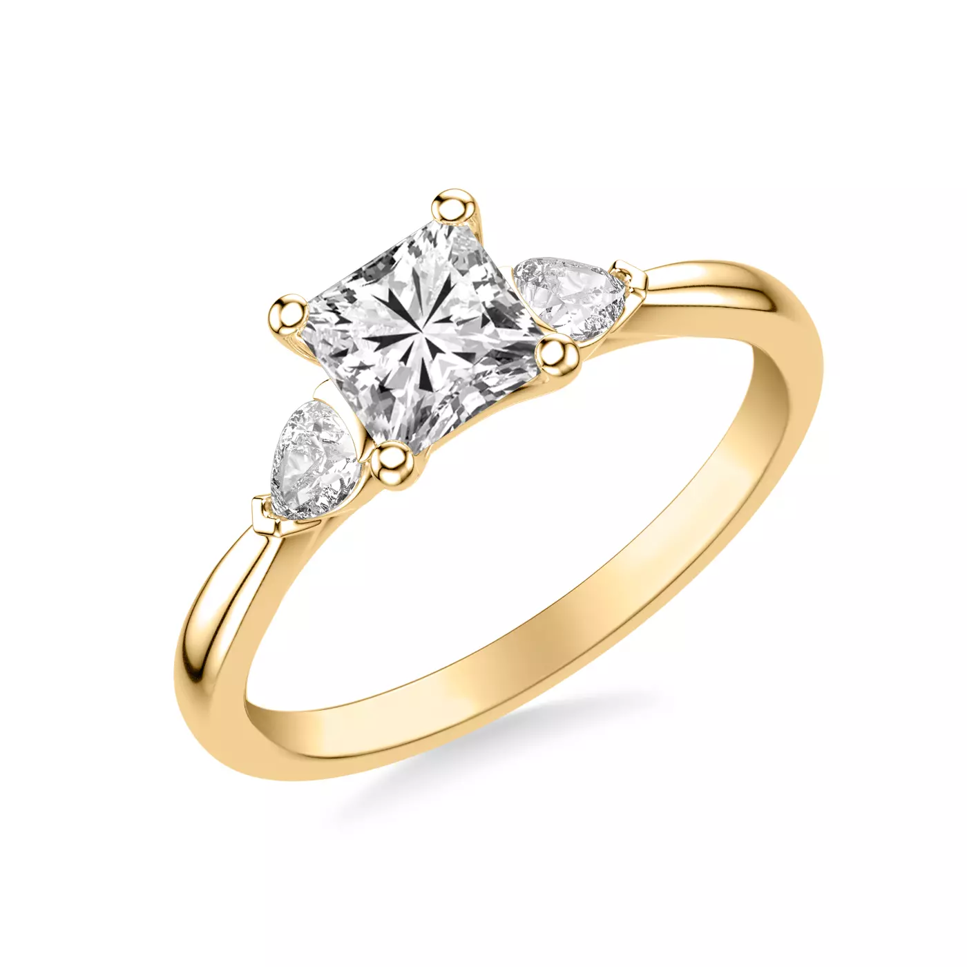 Bestselling Jacie Three Stone Engagement Ring from Rare Carat, the best online store for diamond engagement rings