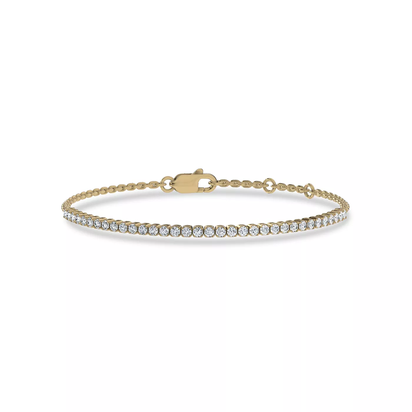 Bestselling Lab Diamond Tennis Chain Bracelet, displayed on a white background