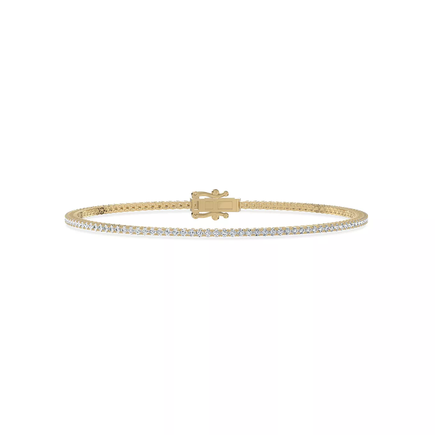 The stunning 1 carat lab diamond tennis bracelet priced under $1000, displayed on a white background