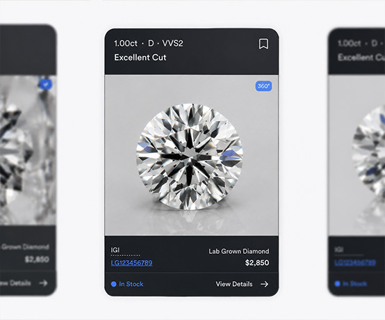 How much is a 1 carat lab grown diamond – price example card