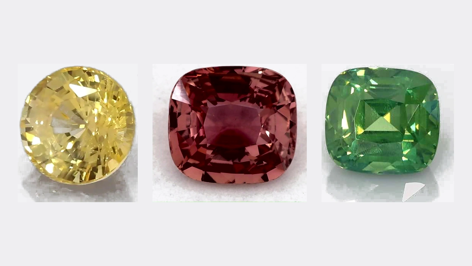 different sapphire colors, other than blue, available at Rare Carat, one of the best places to buy sapphire online